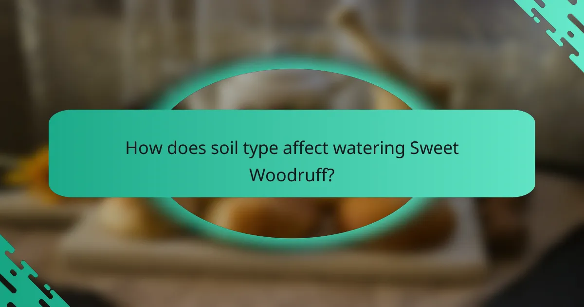 How does soil type affect watering Sweet Woodruff?