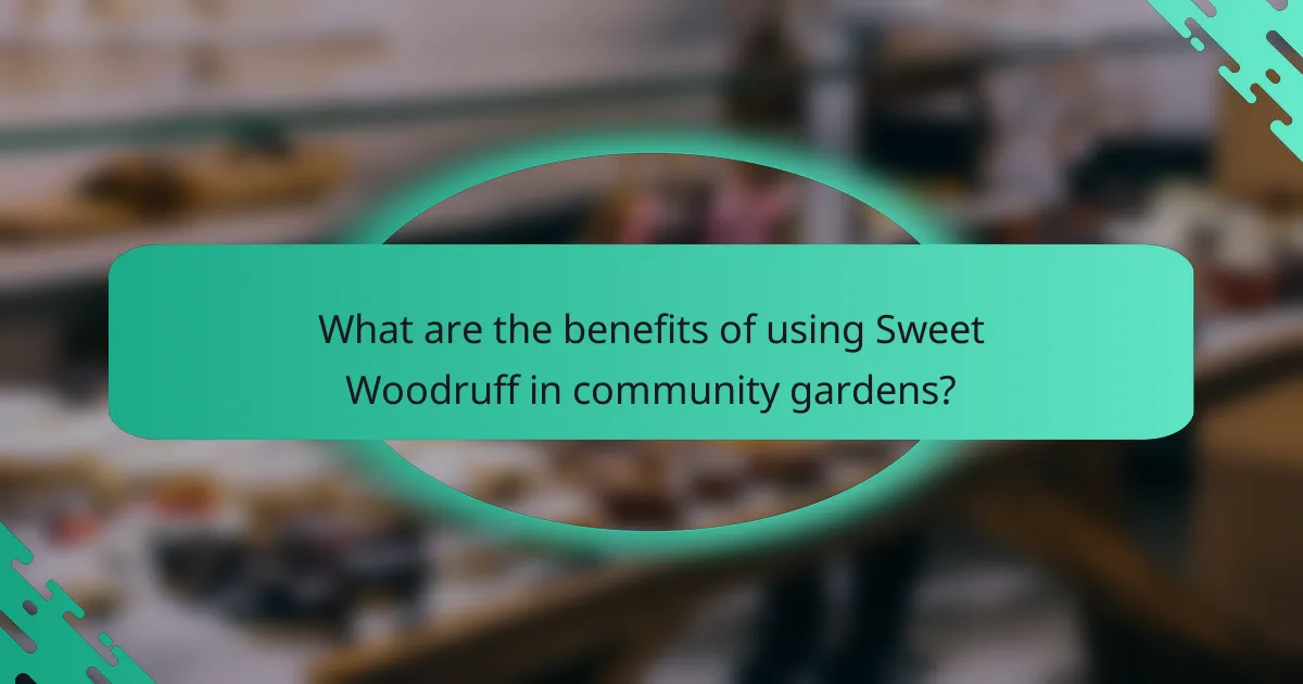 What are the benefits of using Sweet Woodruff in community gardens?